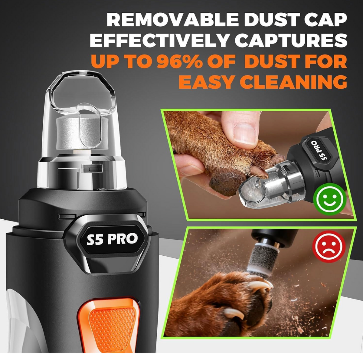 Whisper Quiet Dog Nail Grinder Safe & Stress-Free for Sensitive Dogs Cats