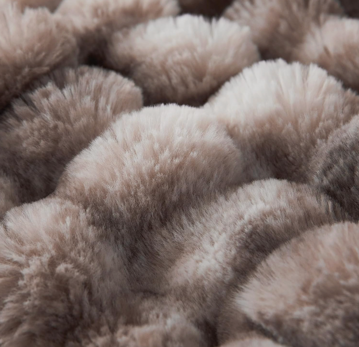 COOVA Soft Bubble Faux Fur Throw Blanket, 50"x60"